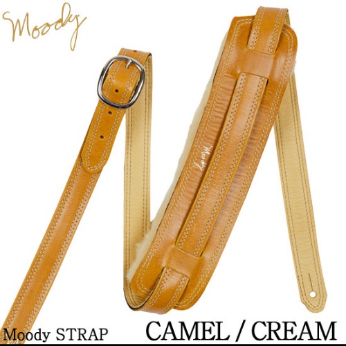 Moody Leather / Sheepskin - Vintage - Std (Camel / Cream) - 무디 스트랩